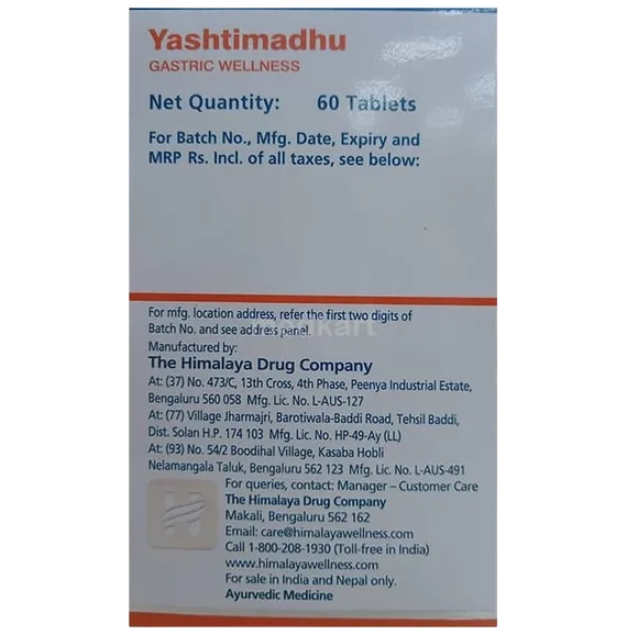 yashti madhu tablet 60's